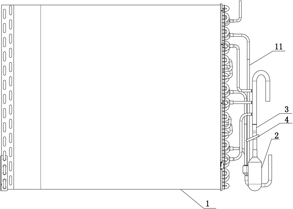 Air conditioner simple heat exchange device and work method thereof