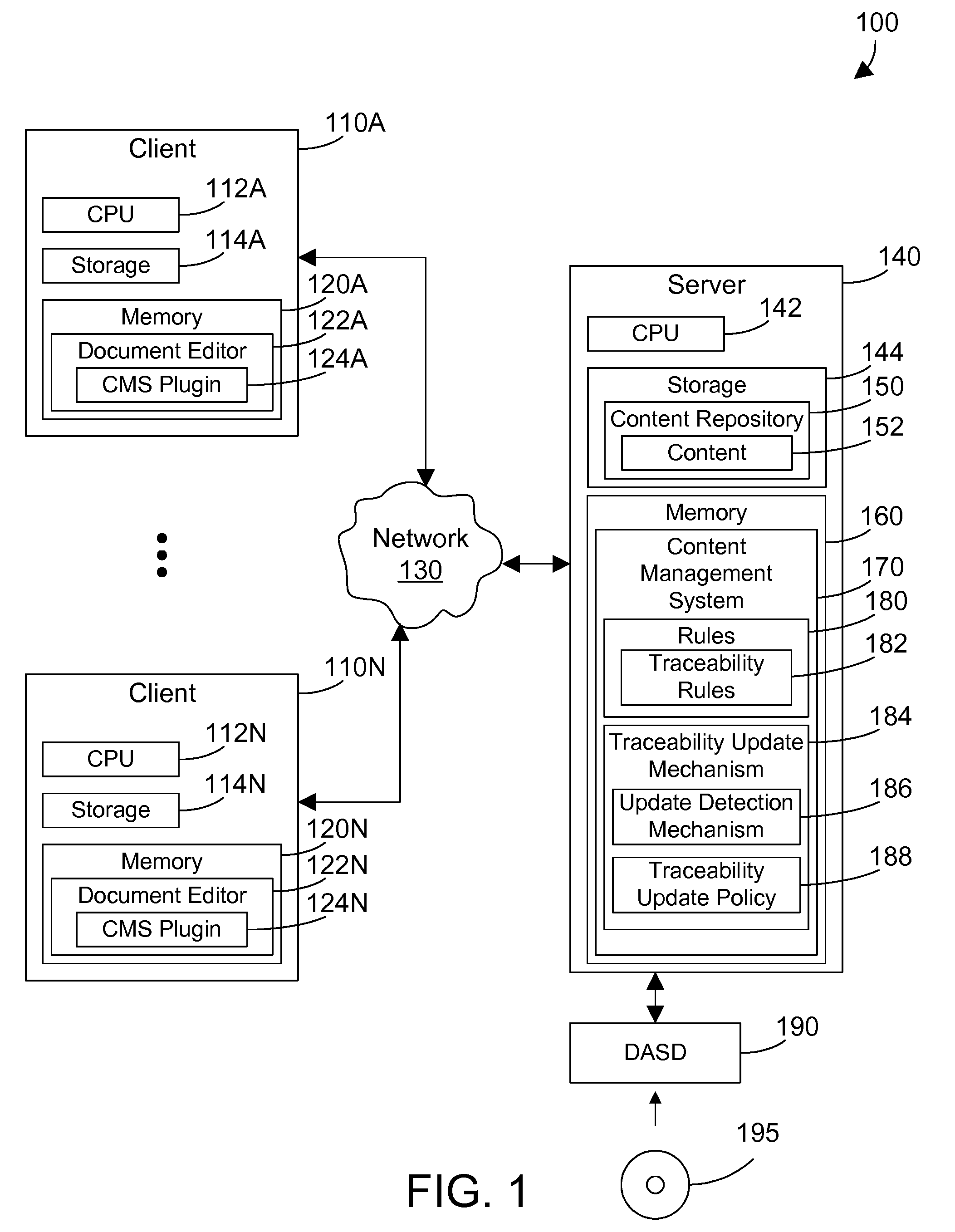 Content management system for computer software with dynamic traceability between code and design documents