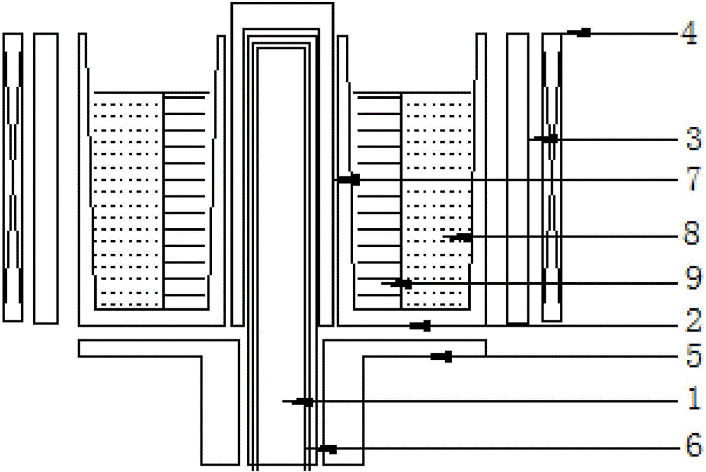 Device and method capable of horizontally improving directional solidification purification yield of polycrystalline silicon