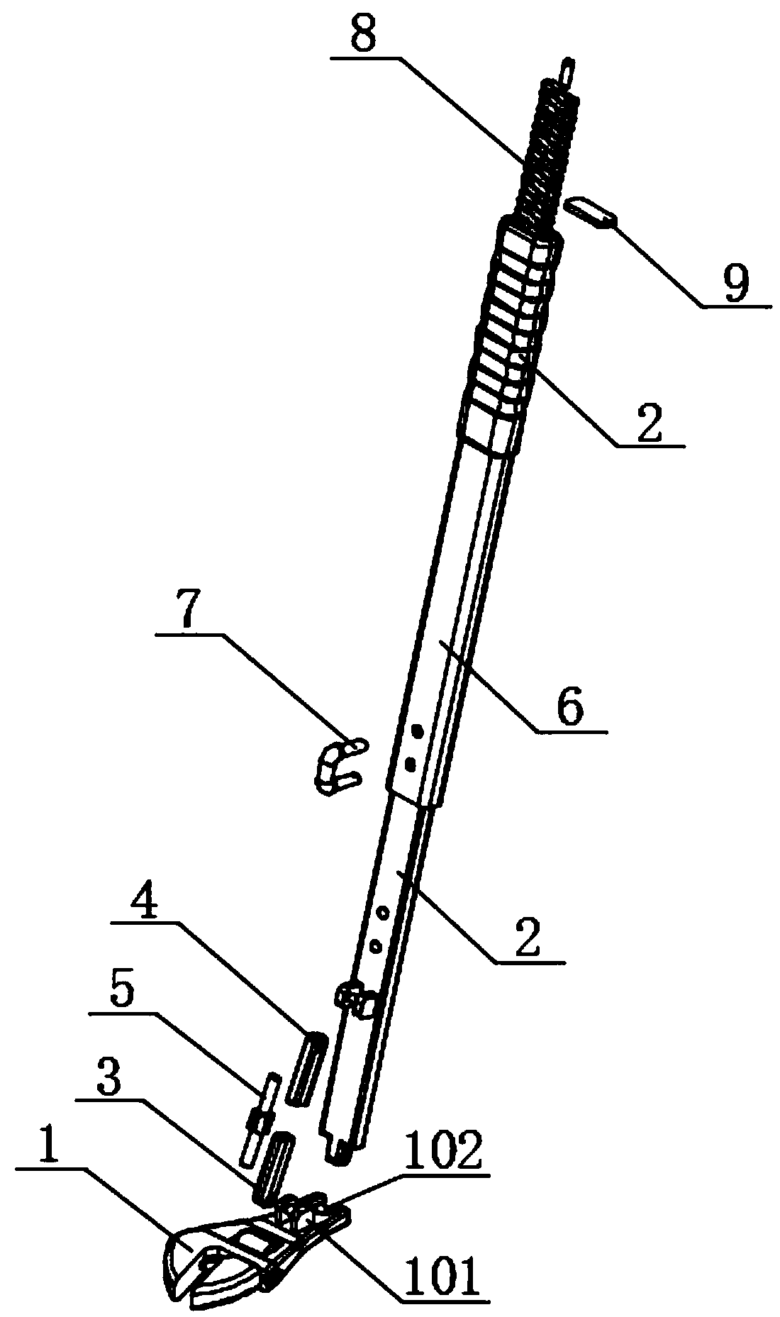 Modular large-torque wrench adjustable in turning angle