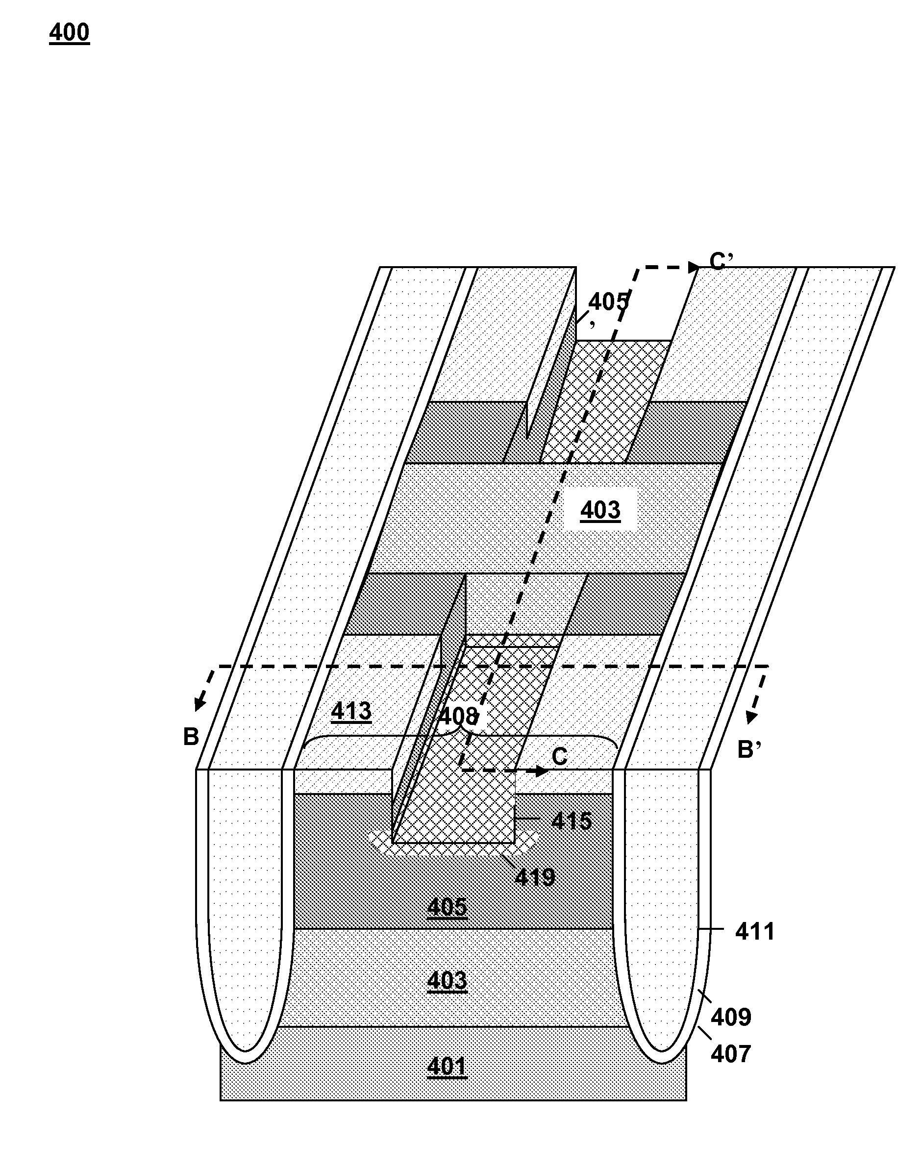 Approach to intergrate schottky in mosfet