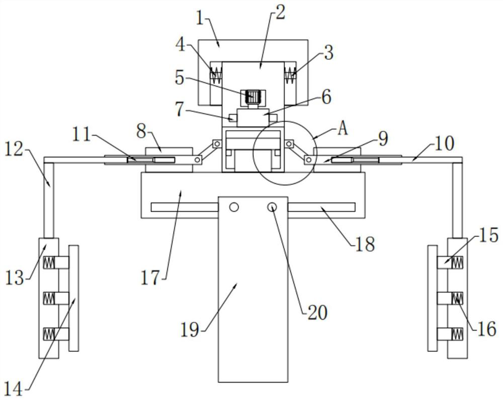 Industrial robot clamping device for palletizing articles