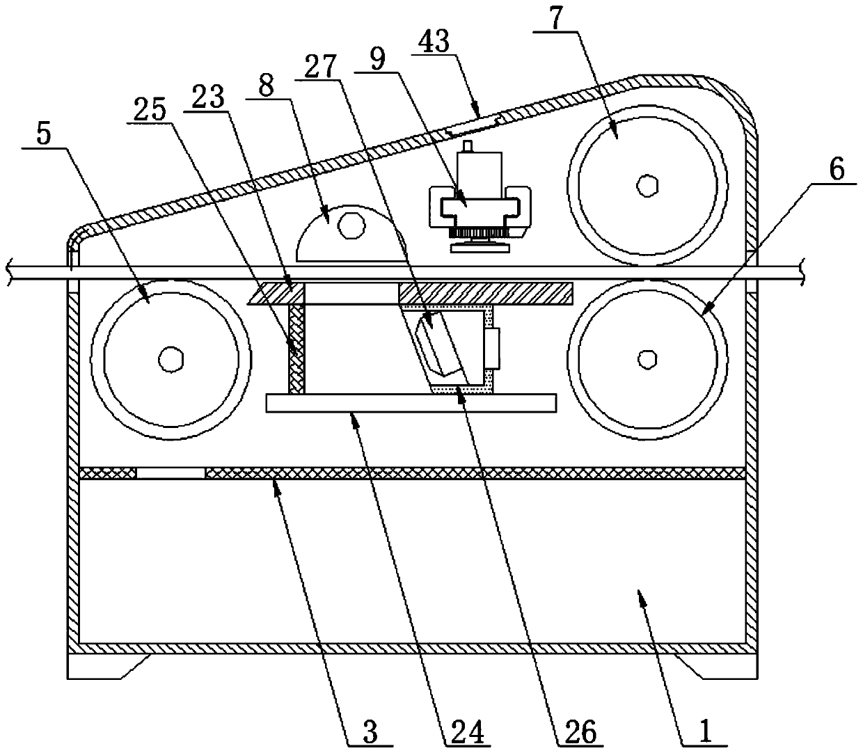 Damage density detection device for geotextile and detection method thereof