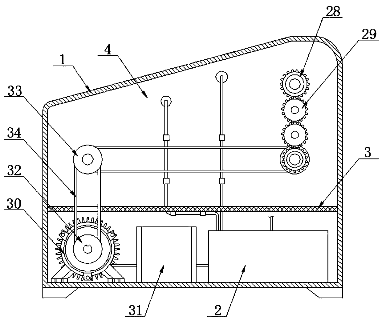 Damage density detection device for geotextile and detection method thereof