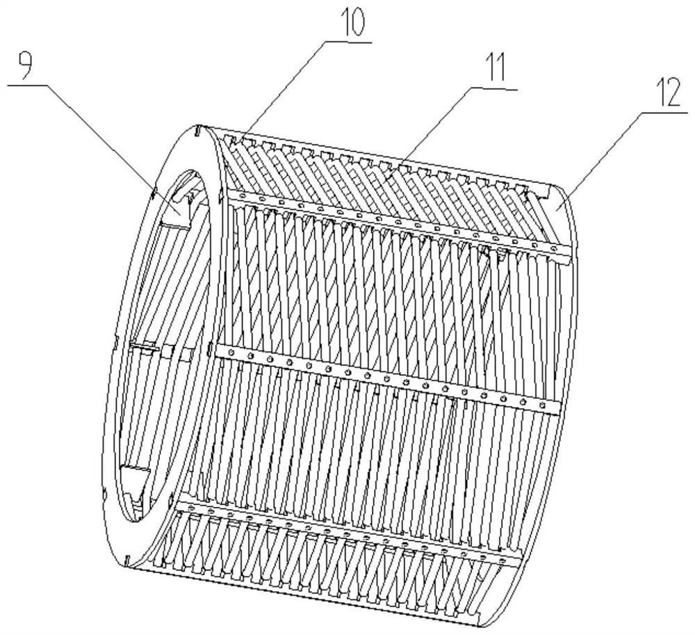 A tumbler type hemispherical screening device for the production of skew-rolled balls