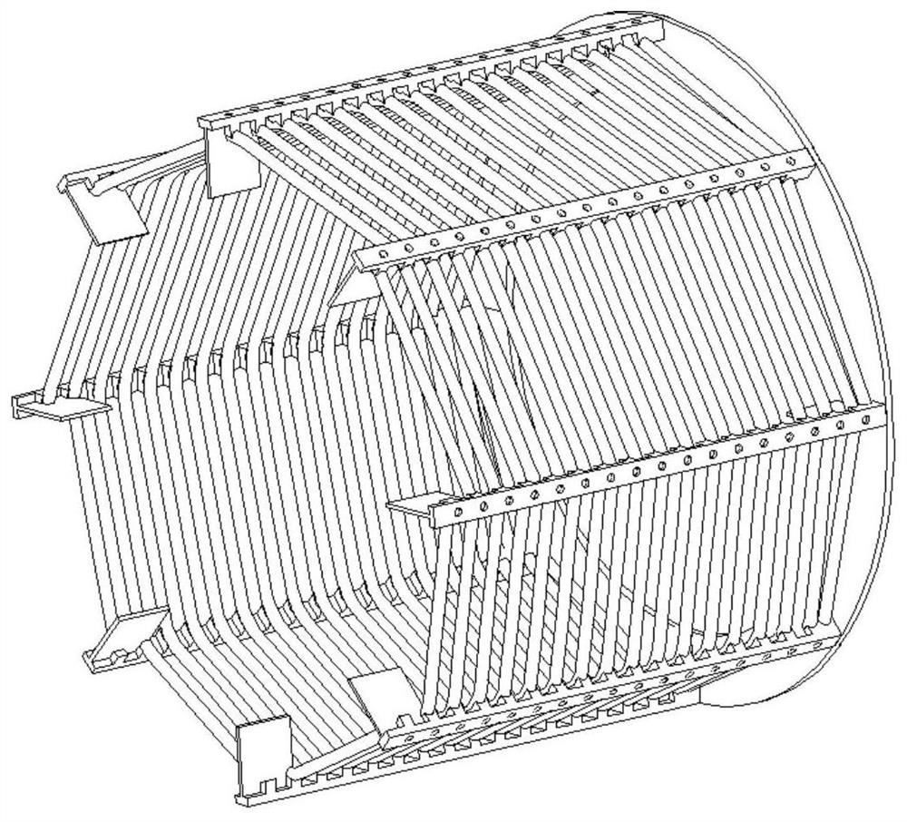 A tumbler type hemispherical screening device for the production of skew-rolled balls