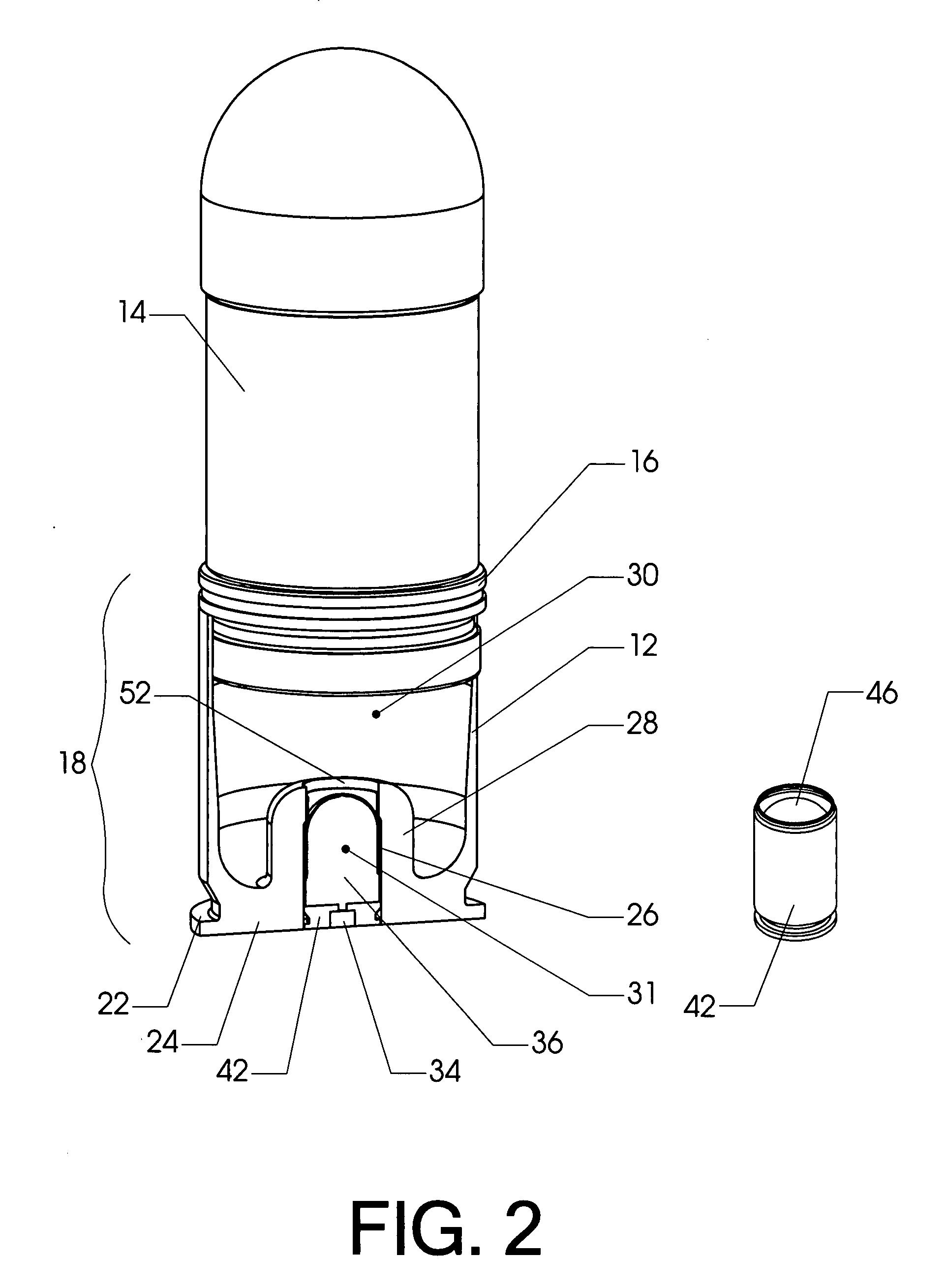 Drag minimizing projectile delivery system