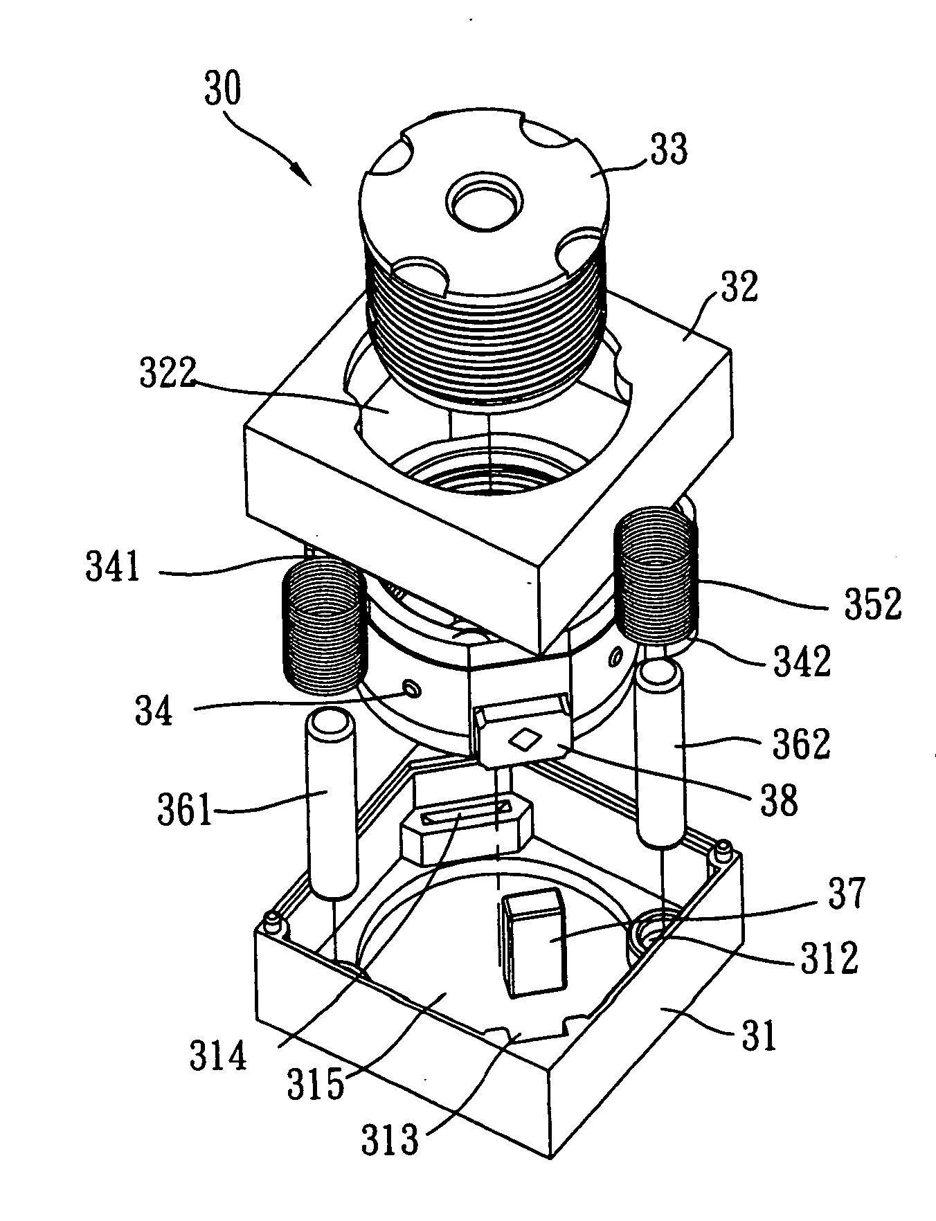 Miniature linear motor driving device and auto-focus lens device using the same