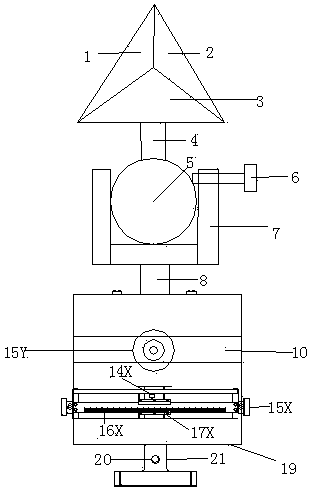 Double-displacement-measurable corner reflector