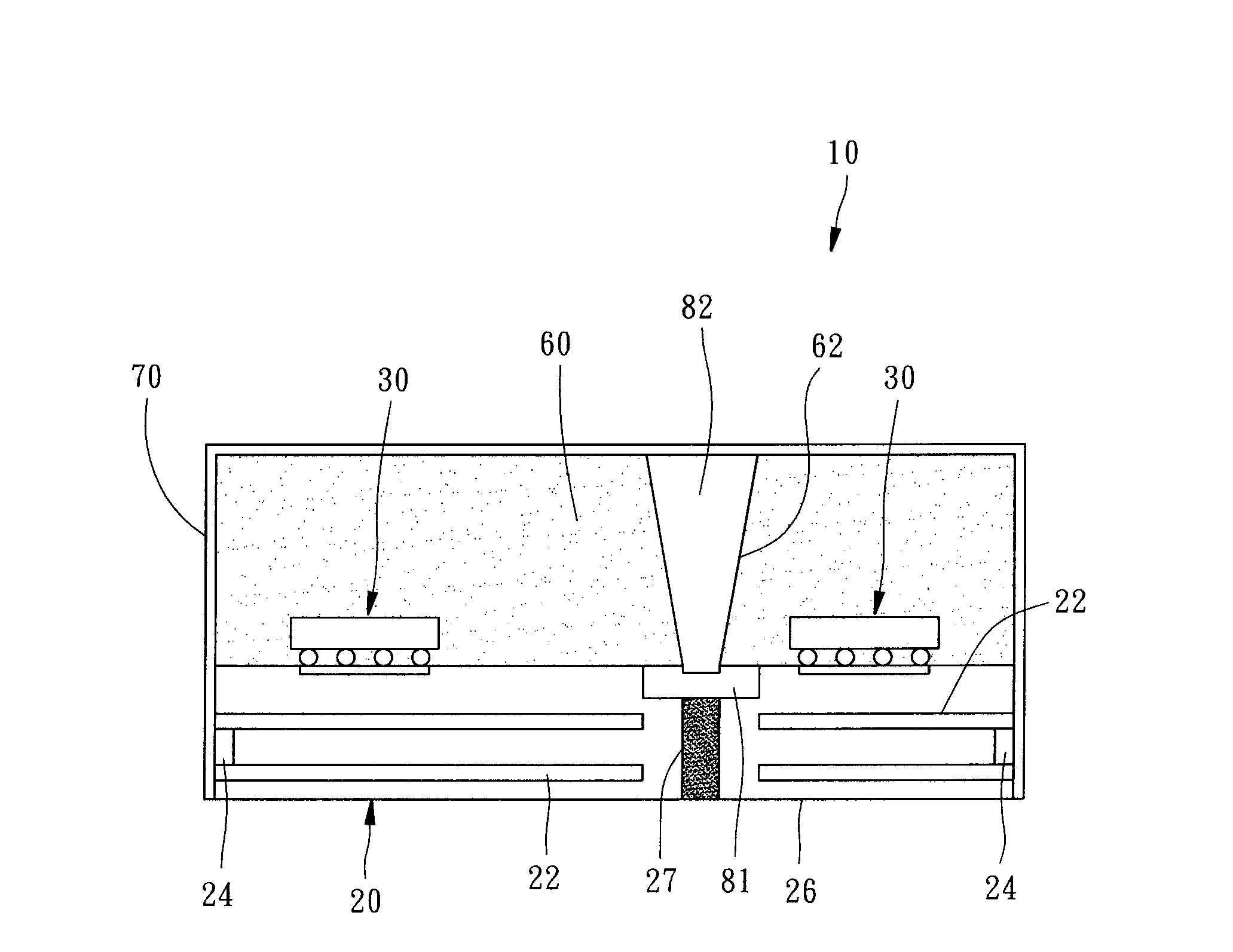 Conformal mask packaging structure and detection method