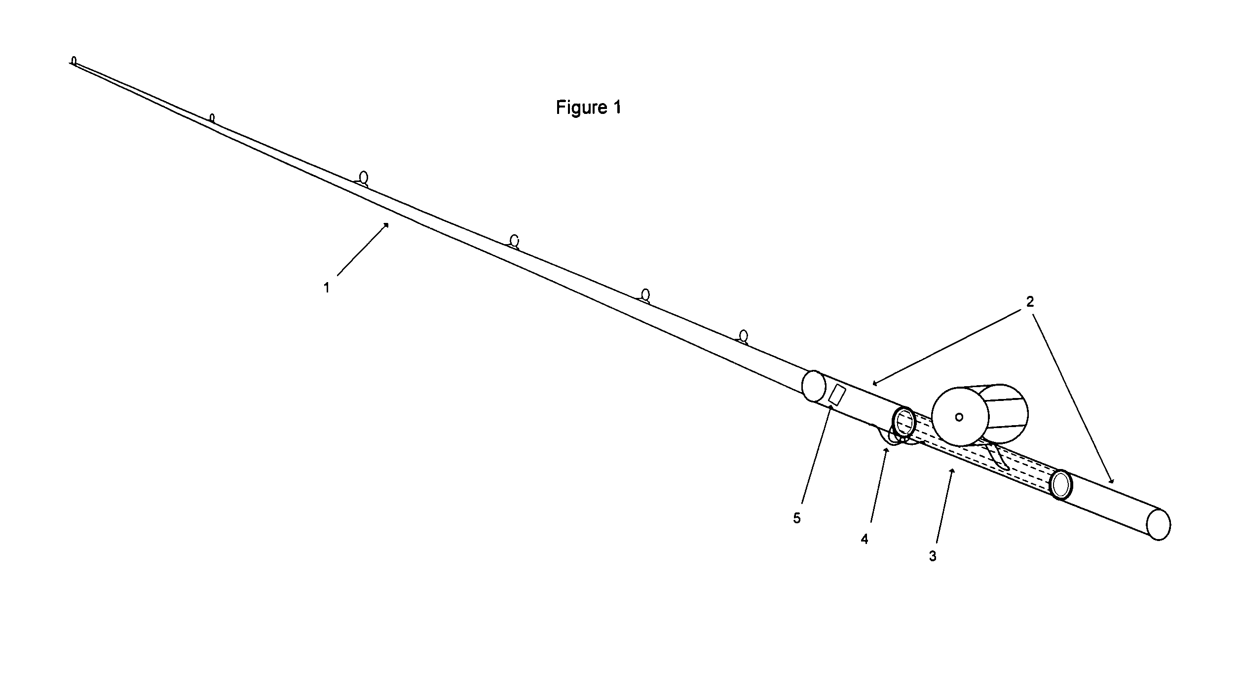 Fishing pole with integrated line tension measuring device