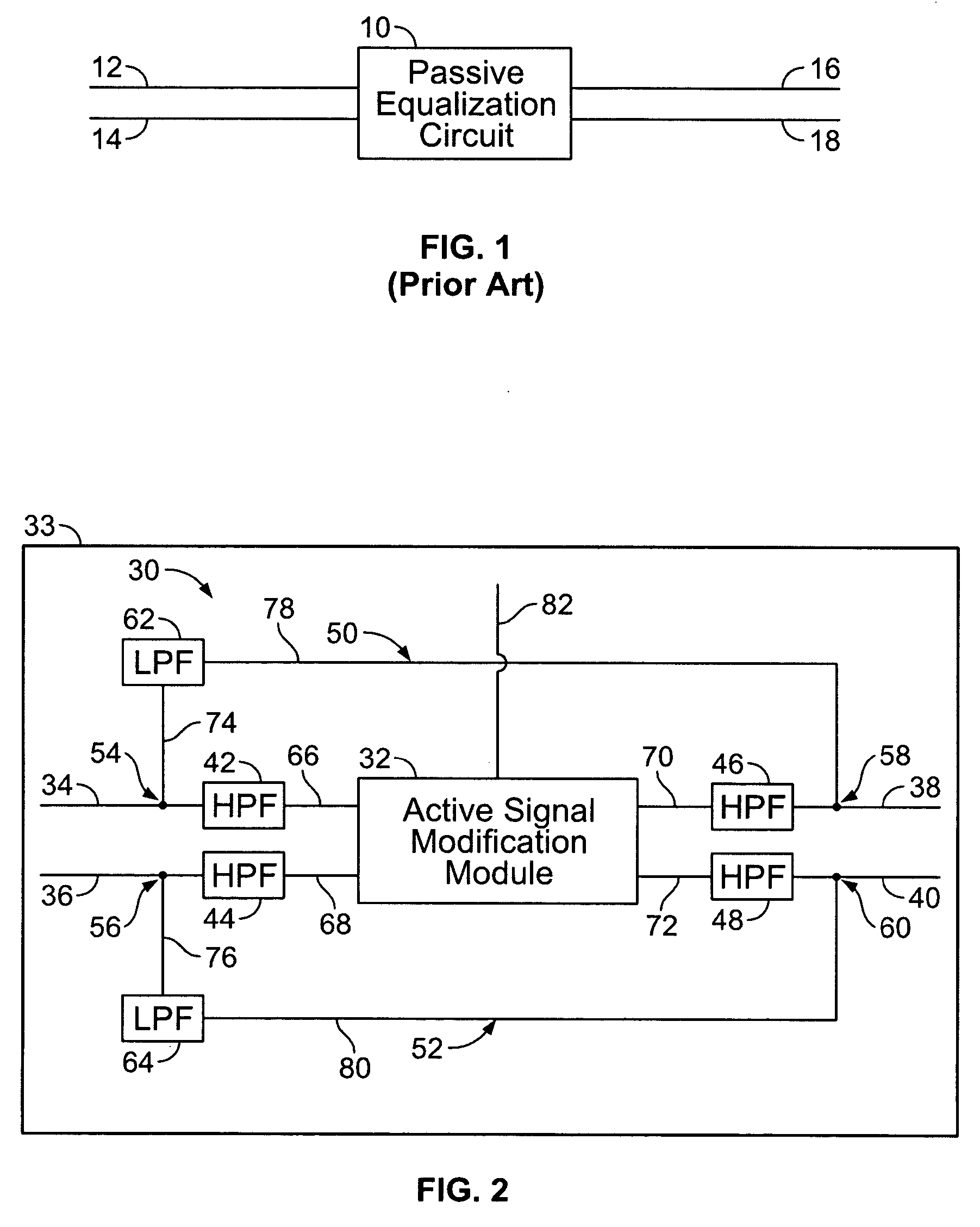 Multi-mode signal modification circuit with common mode bypass