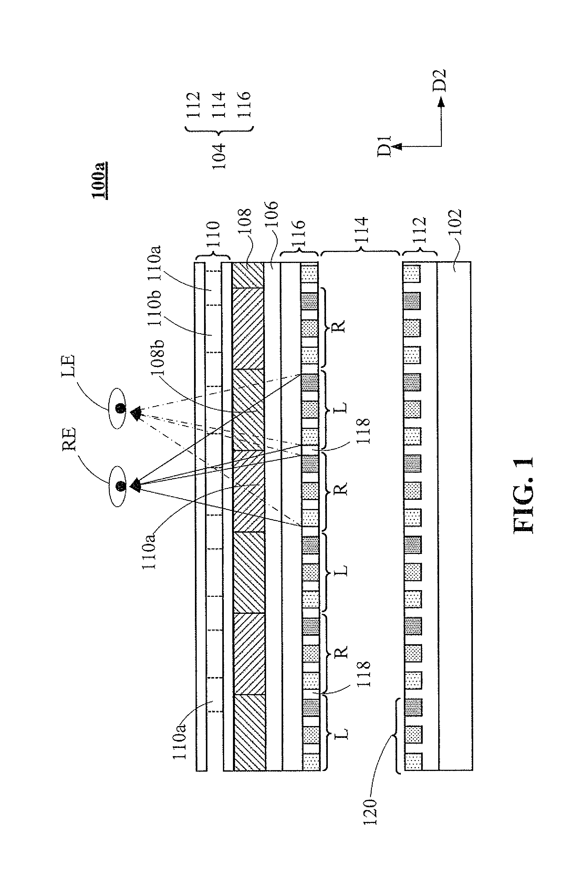 2D/3D image switching type liquid crystal display