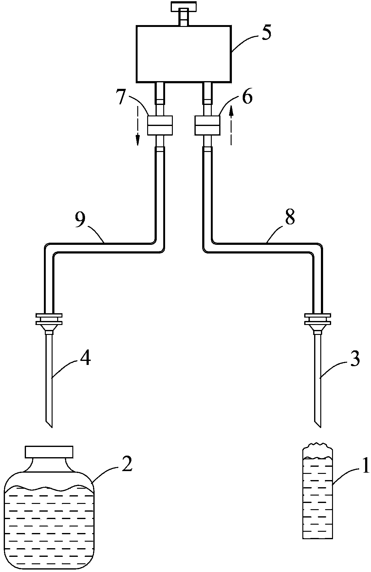 Medicine preparation method for ampoules and one-way valve type medicine preparation device