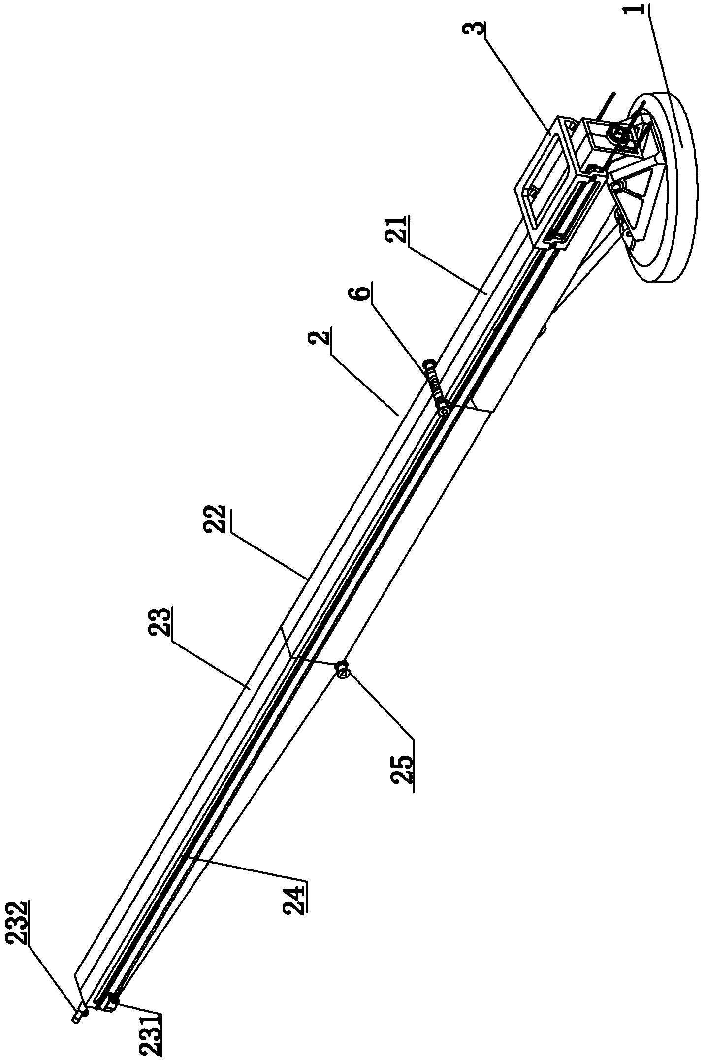 Folded launching and withdrawing device for unmanned aerial vehicle