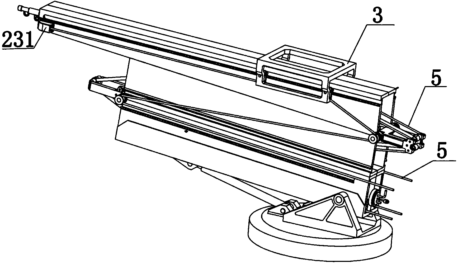 Folded launching and withdrawing device for unmanned aerial vehicle