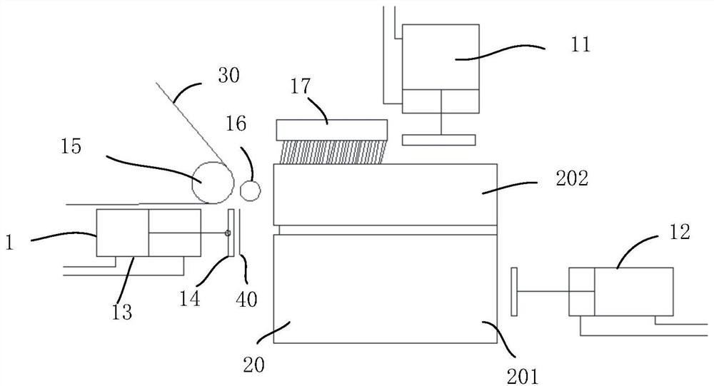 Printing and pasting device and cigarette packaging equipment