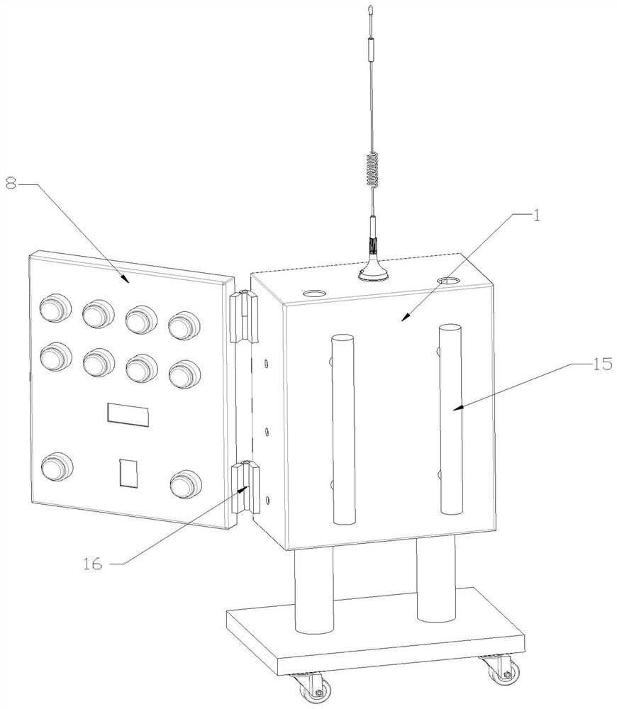Wireless control device and system for post-cold-shearing roller way