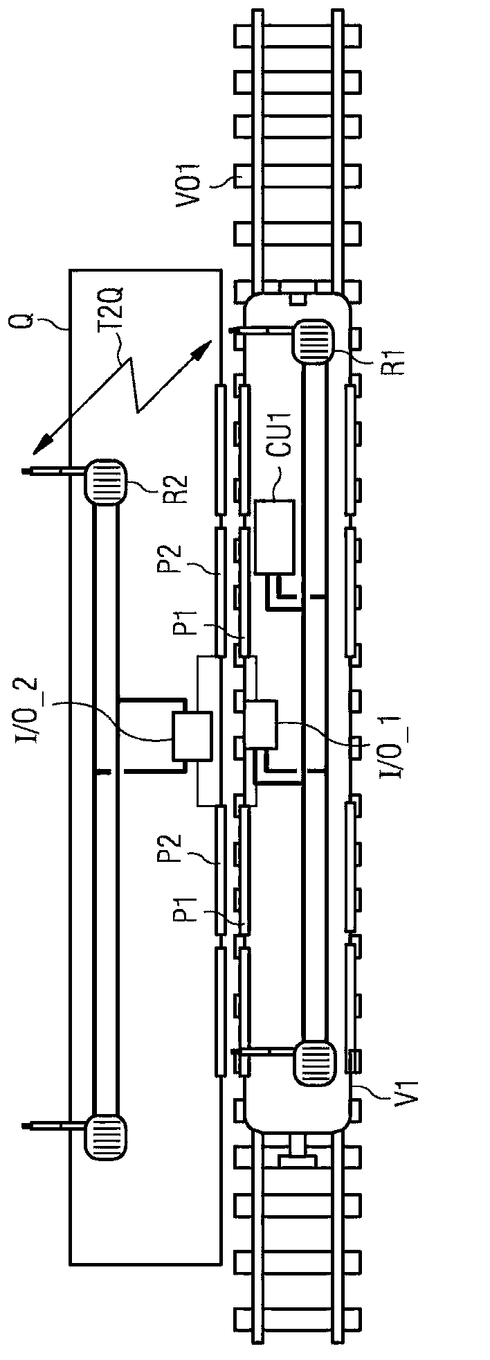 Method for communicating information between an on-board control unit and a public transport network