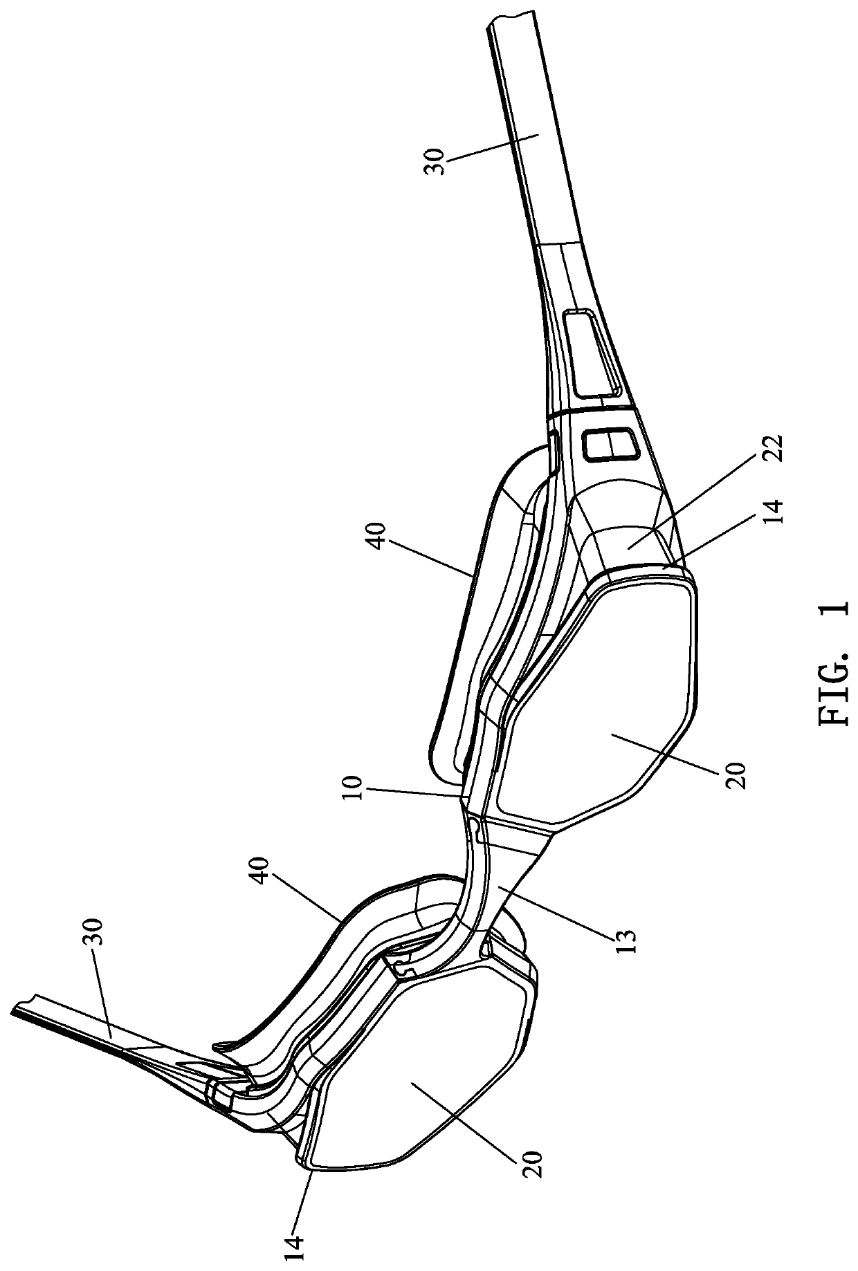 Swimming goggle structure