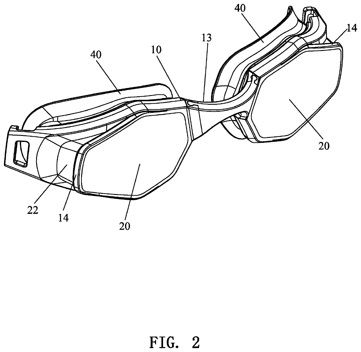 Swimming goggle structure