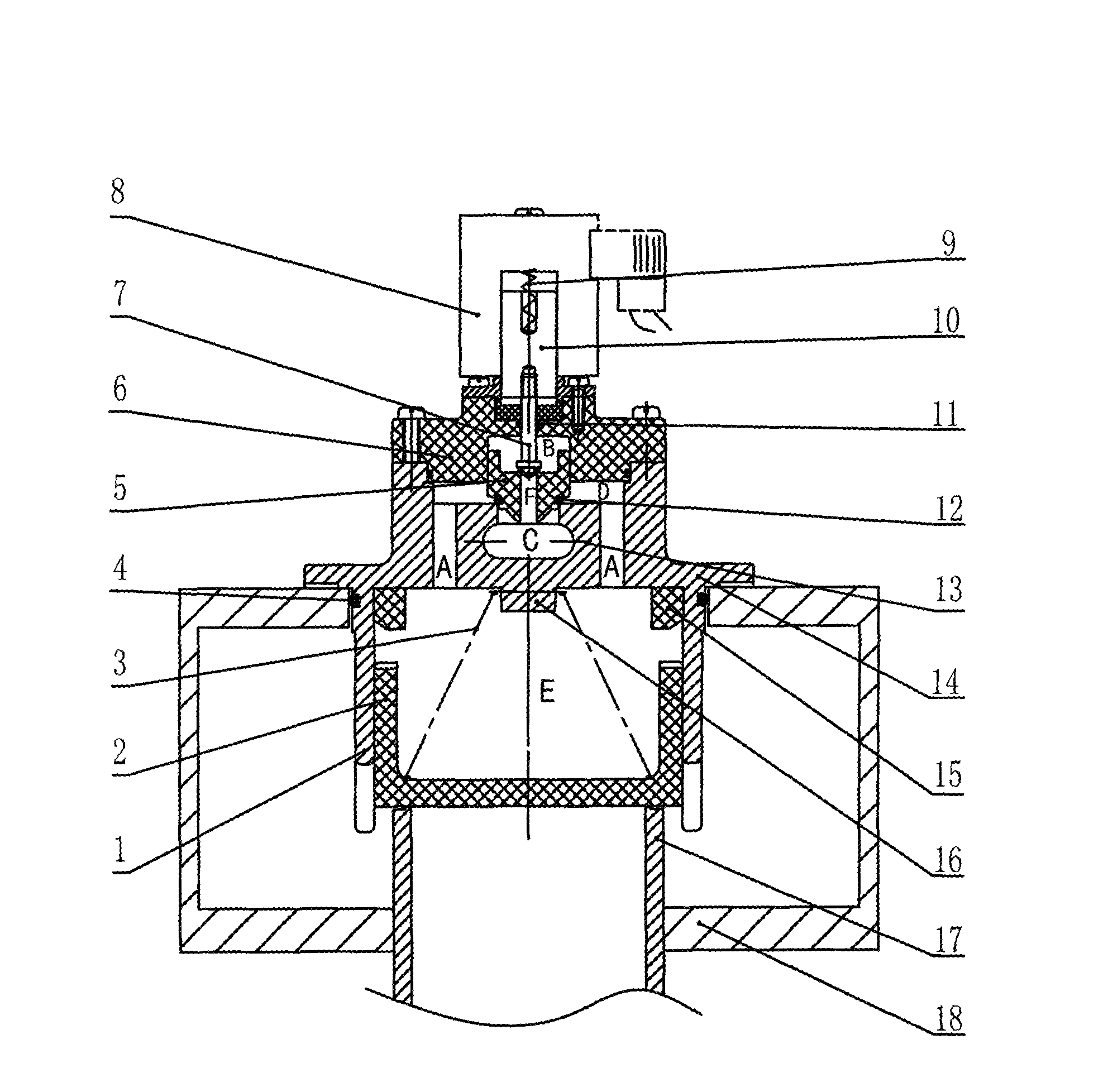 Combined piston type pulse solenoid valve