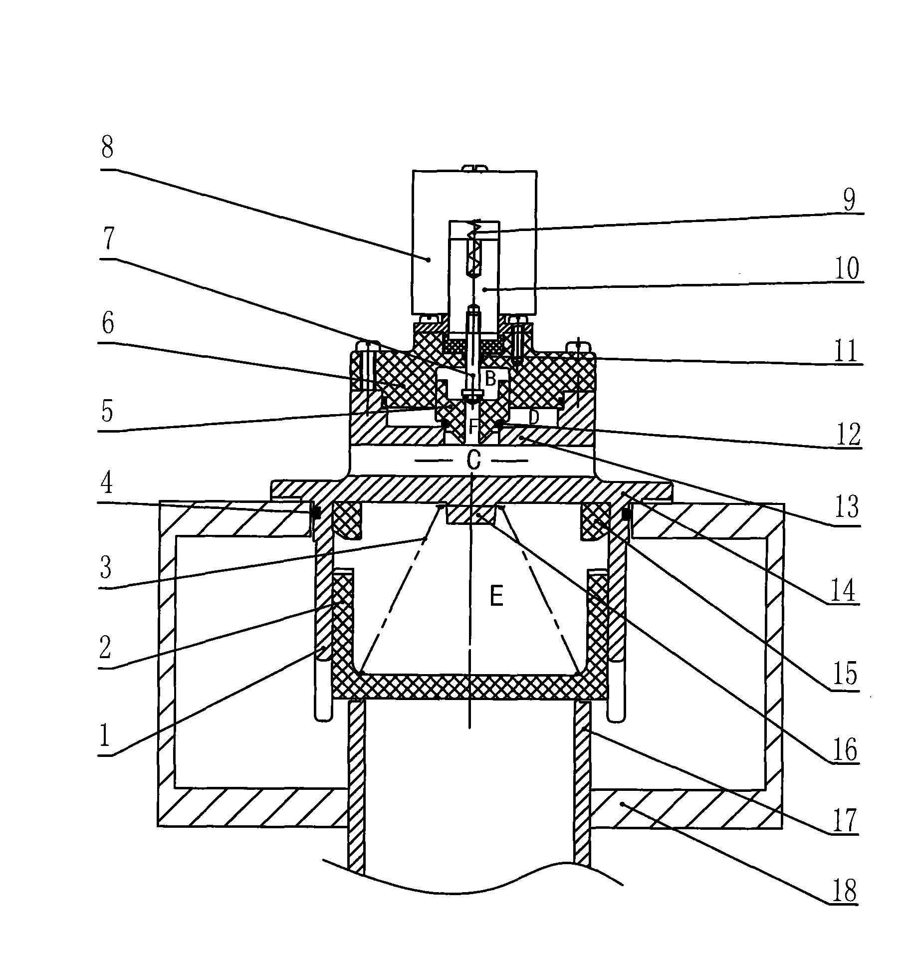 Combined piston type pulse solenoid valve