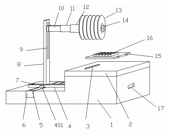 Cutting device of optical part cutting machine