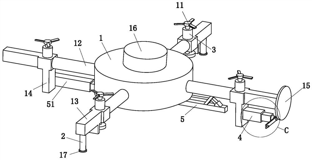 A suspended intelligent fire extinguishing device based on UAV