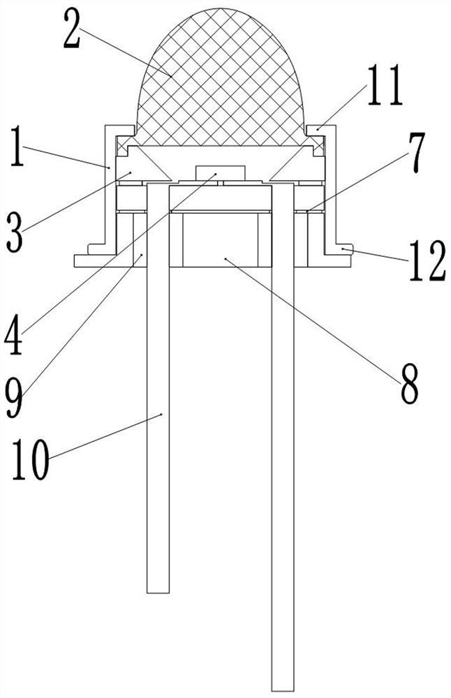 Condensation type ultraviolet emission device packaging structure
