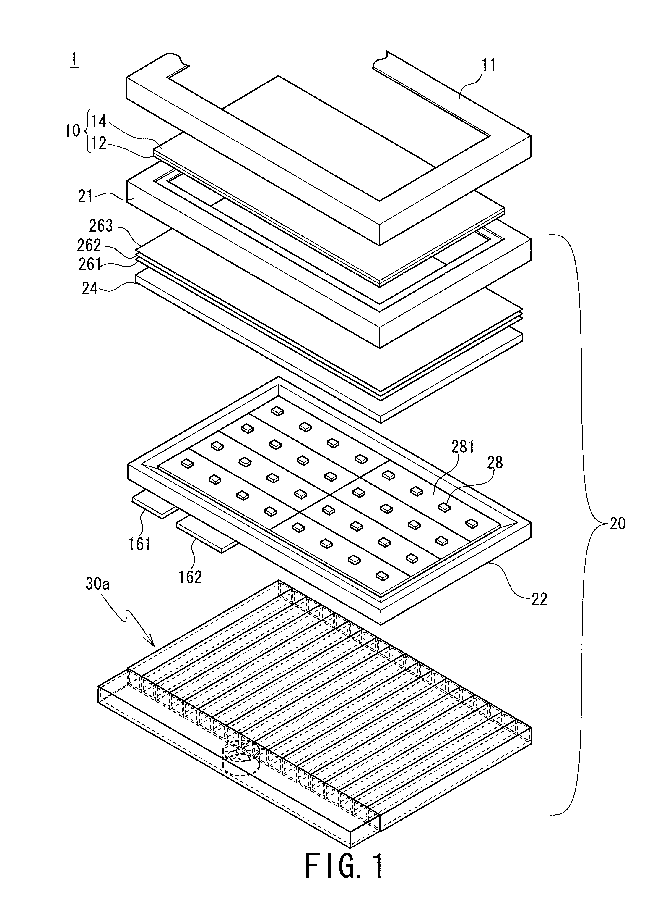 Liquid crystal display device, and LED backlight unit