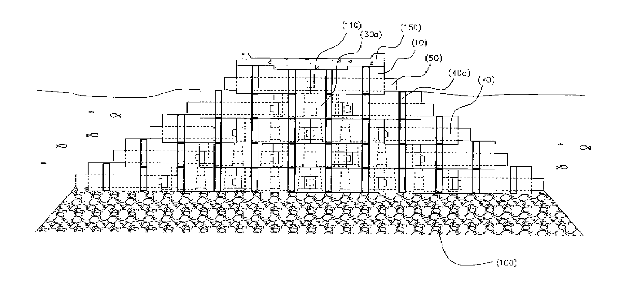 Hydrophilic Revetment Block Having Seawater Flow Ports And Construction Method Thereof