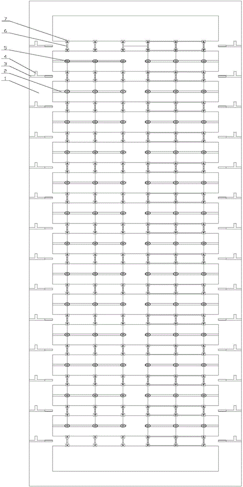 Cutting jig frame for toothed plate of pile leg