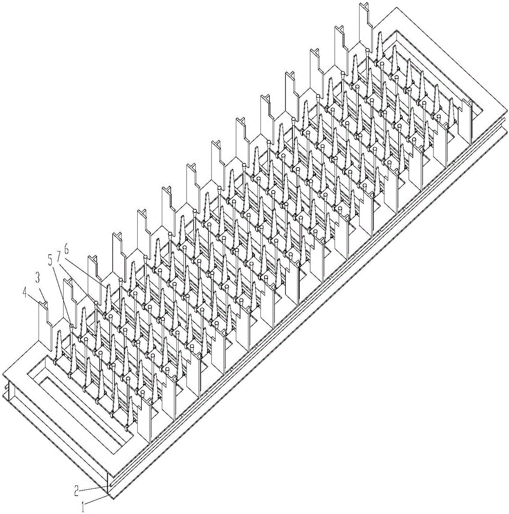 Cutting jig frame for toothed plate of pile leg