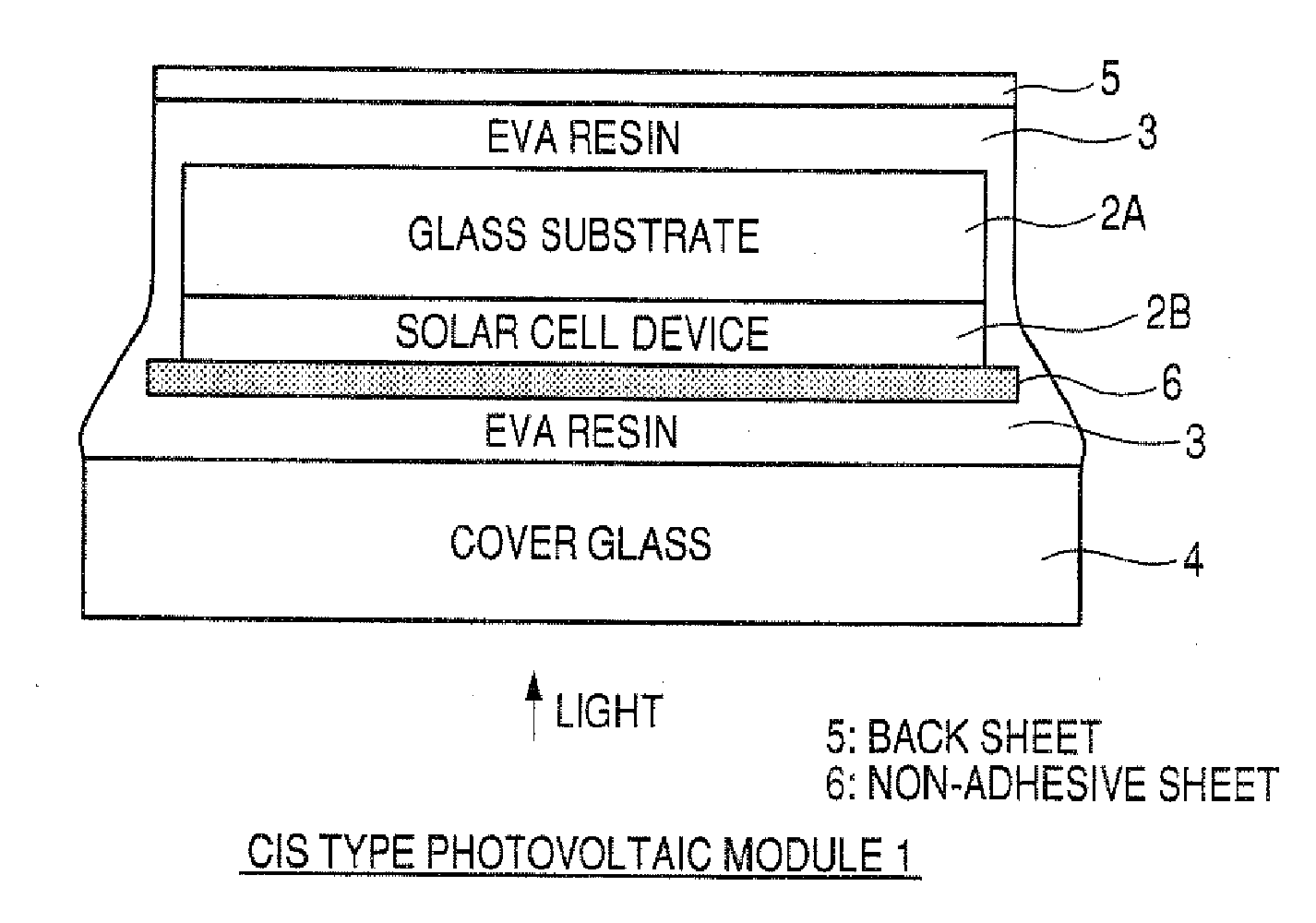 Cis Type Thin-Film Photovoltaic Module, Process for Producing the Photovoltaic Module, and Method of Separating the Module