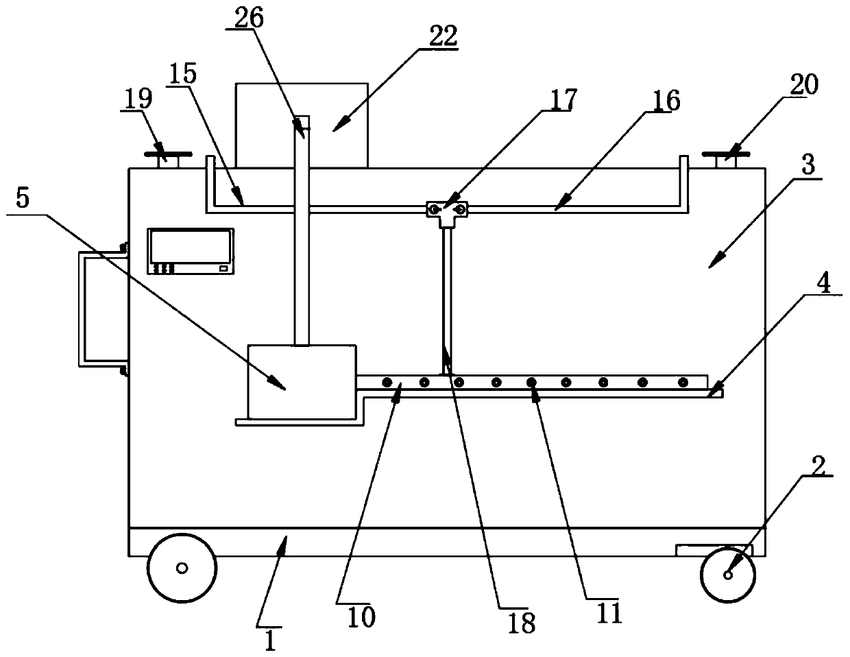 Sprinkling irrigation device used for brassica oleracea L.var.italic planch. plantation