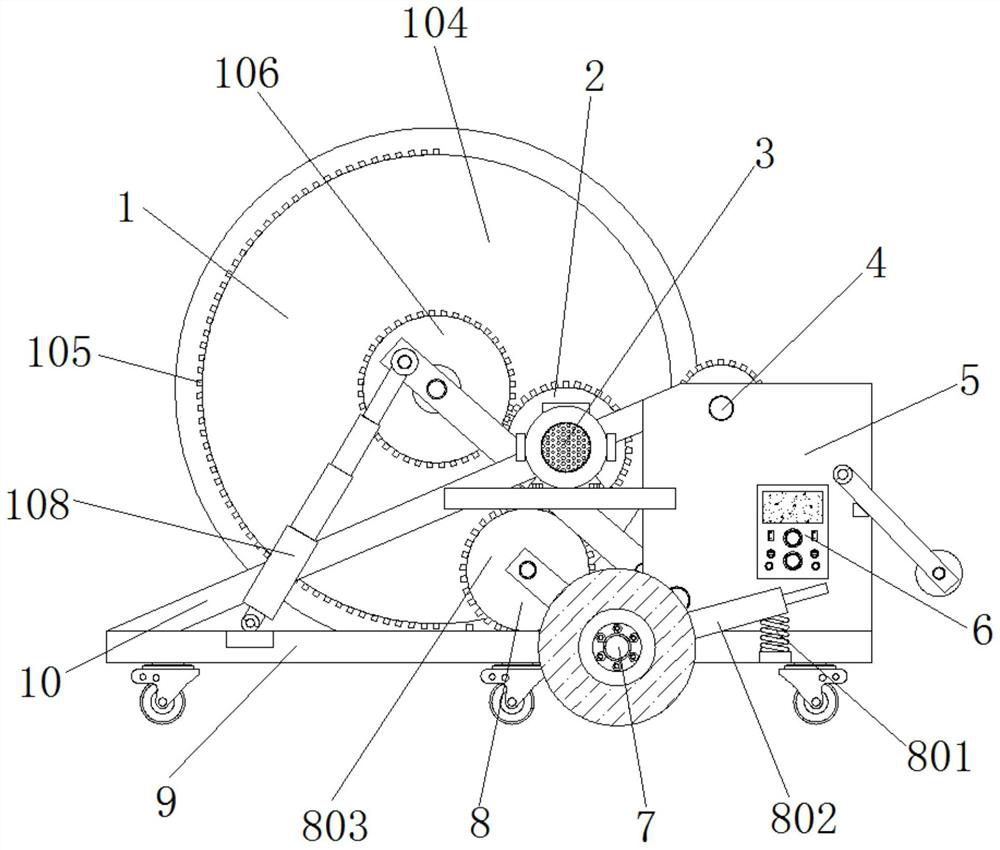 Automatic intelligent cable pay-off machine with temporary processing function