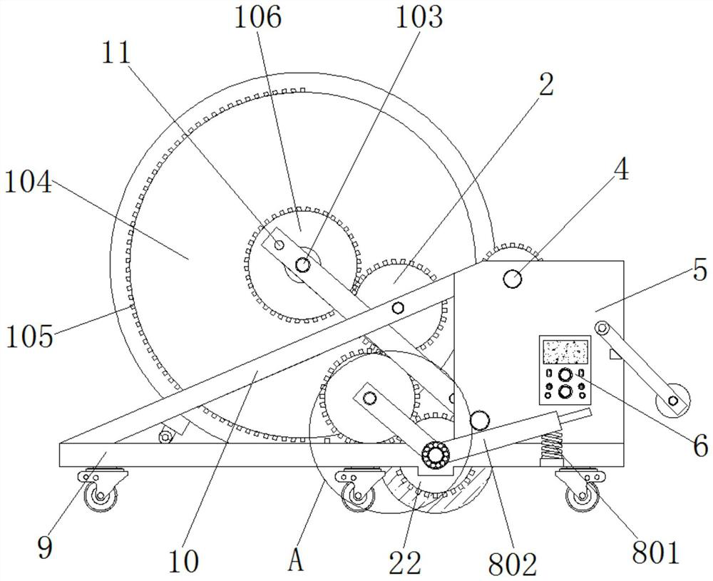 Automatic intelligent cable pay-off machine with temporary processing function