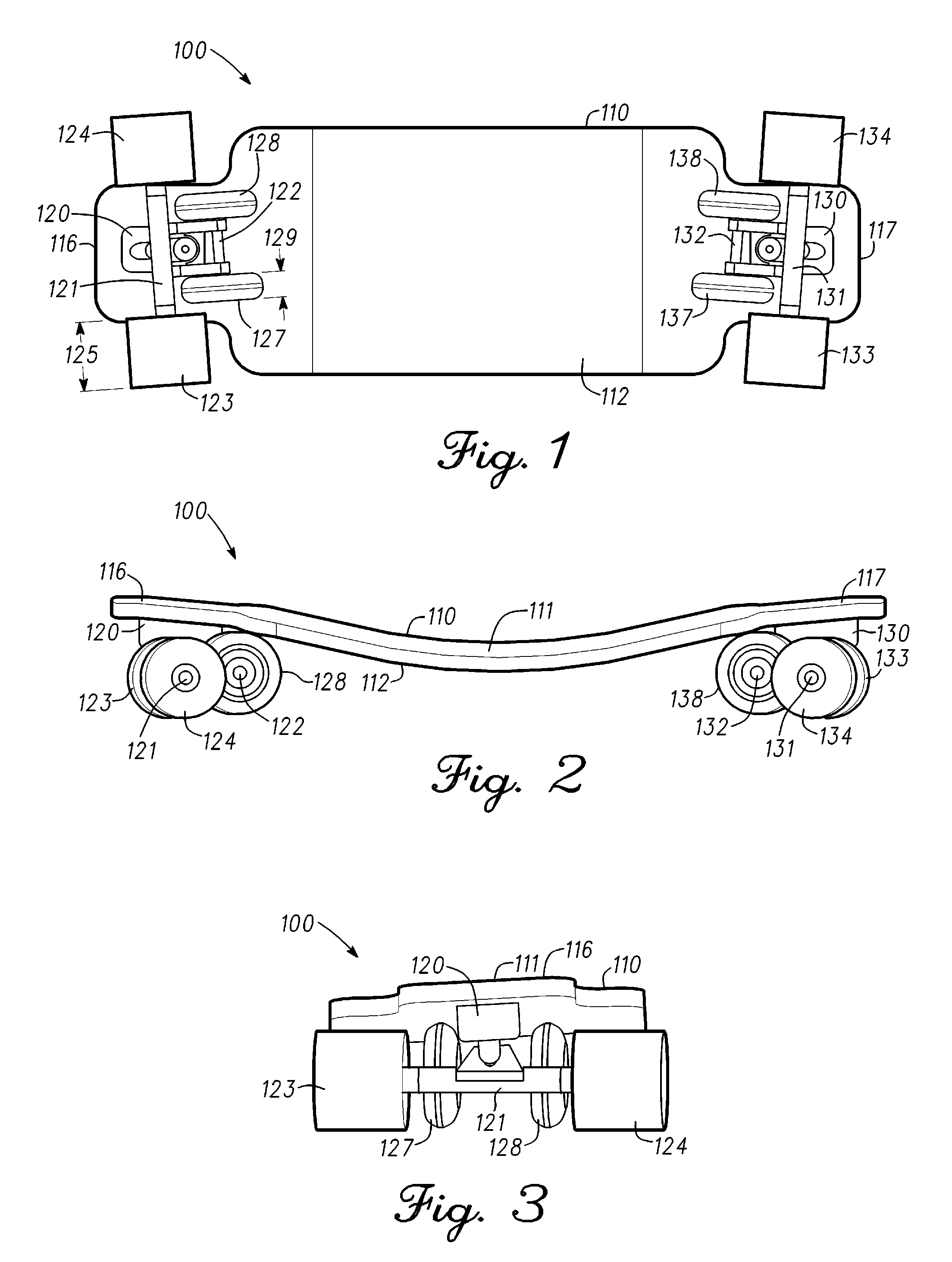 Dual axle skateboard and truck with outboard secondary wheels and method