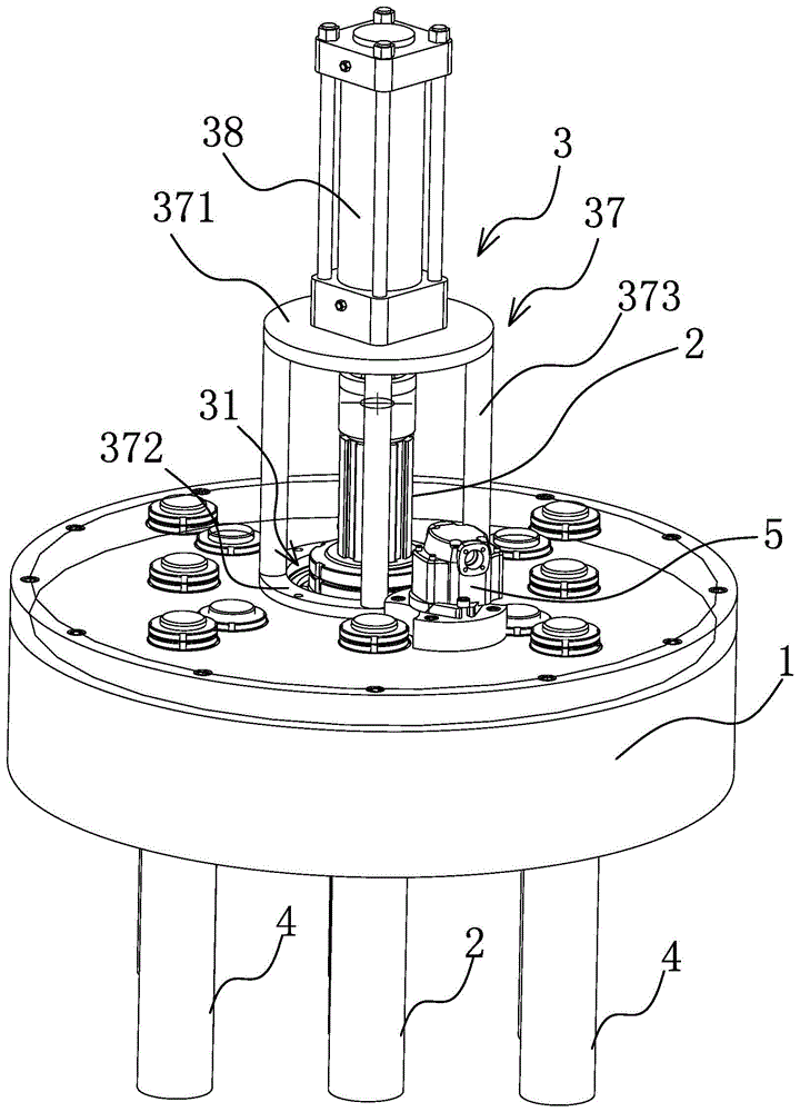 Axial lifting driving structure for drill rods of pile driver for cement mixing piles