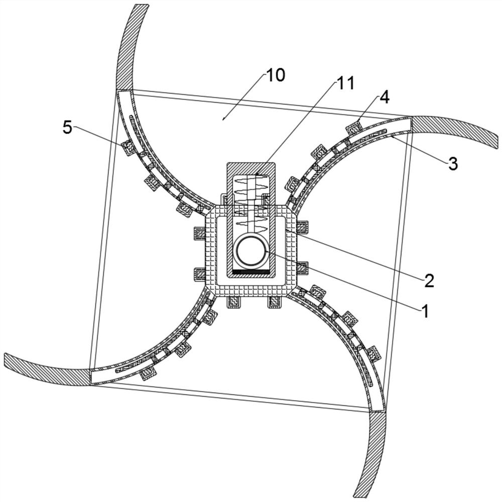 Metal screening and recycling device for building waste treatment and utilization