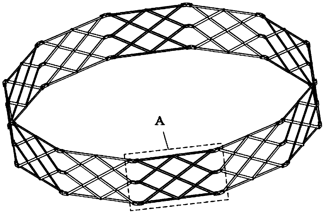 Composite scissor-like hoop truss deployable antenna mechanism