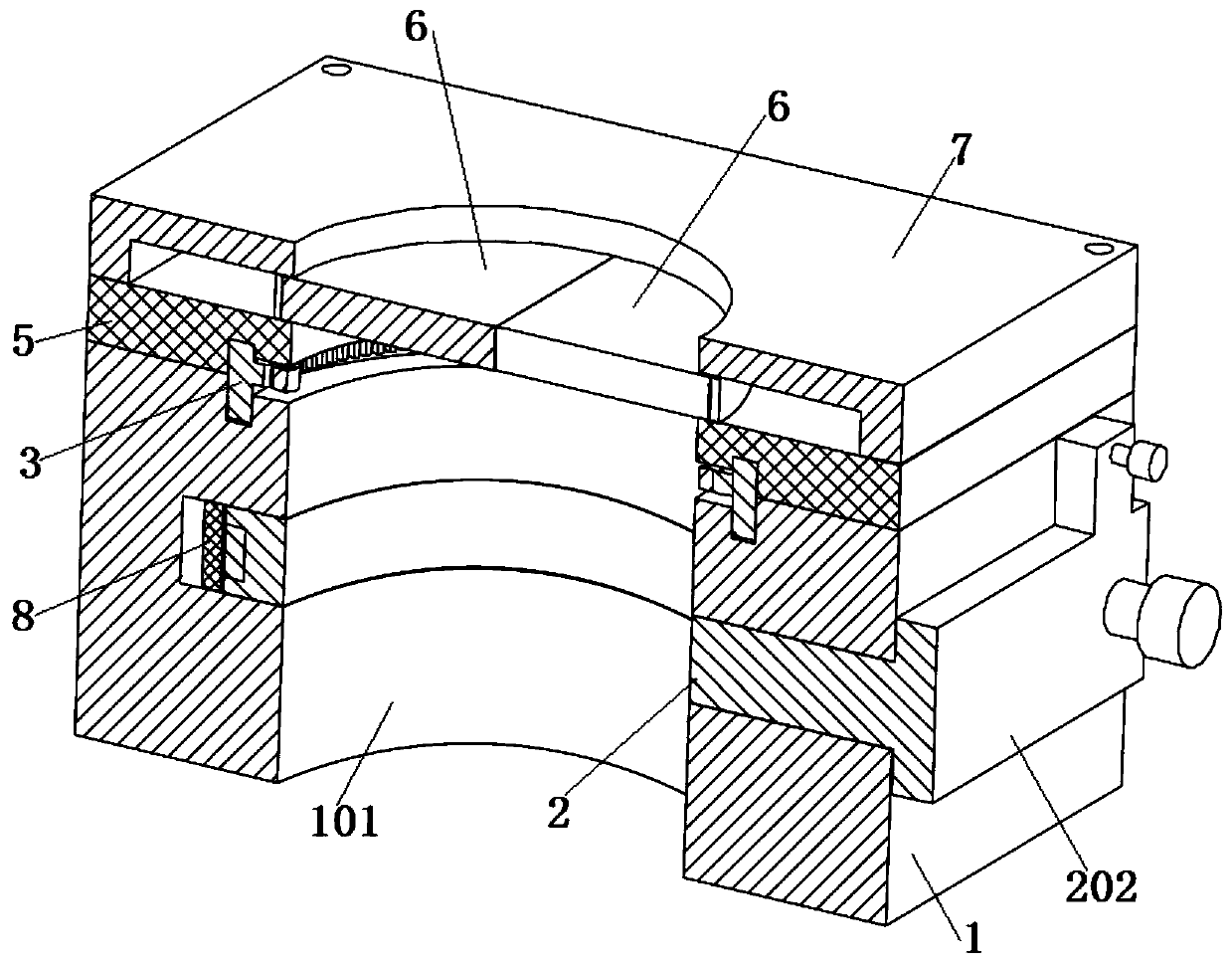 Focusing lens protecting device for laser cutting machine