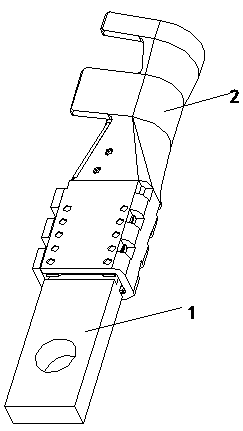 Arc-shaped stamping high current terminal