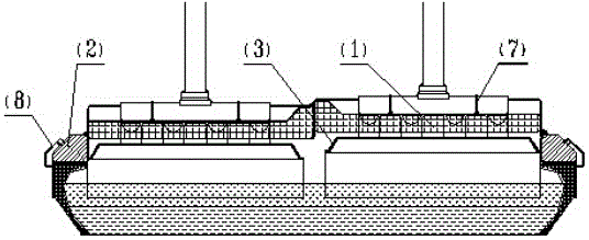 Integrally formed anode composite covering layer of aluminum electrolytic cell and method