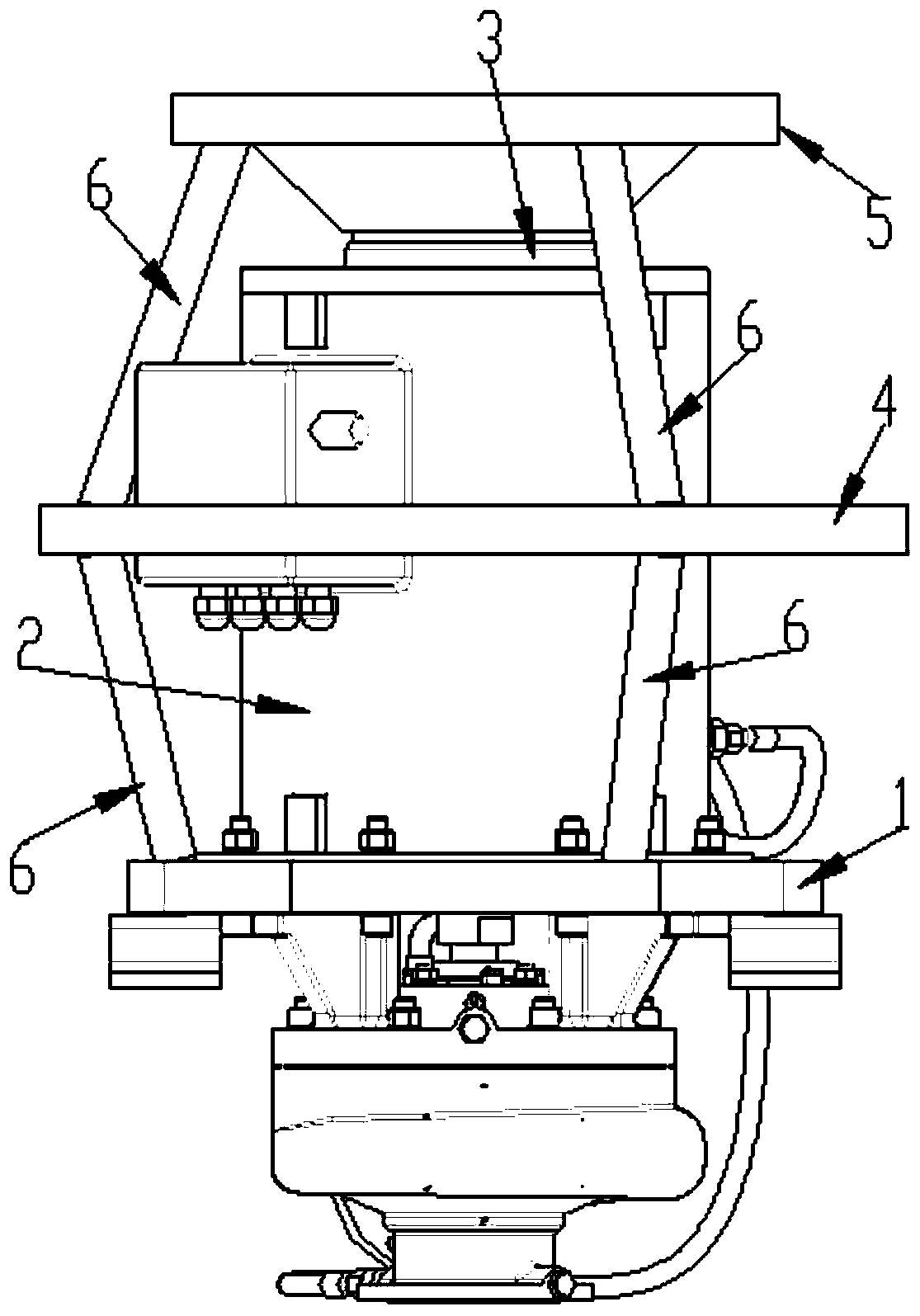 Novel vibration reduction motor support