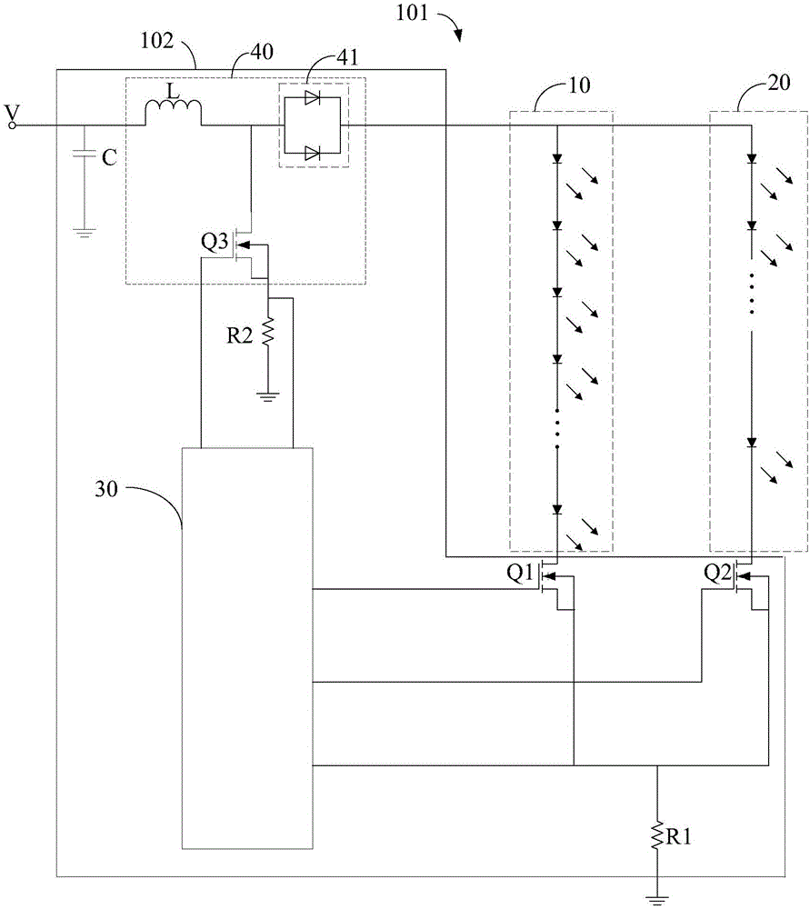 Backlight module circuit and liquid crystal display