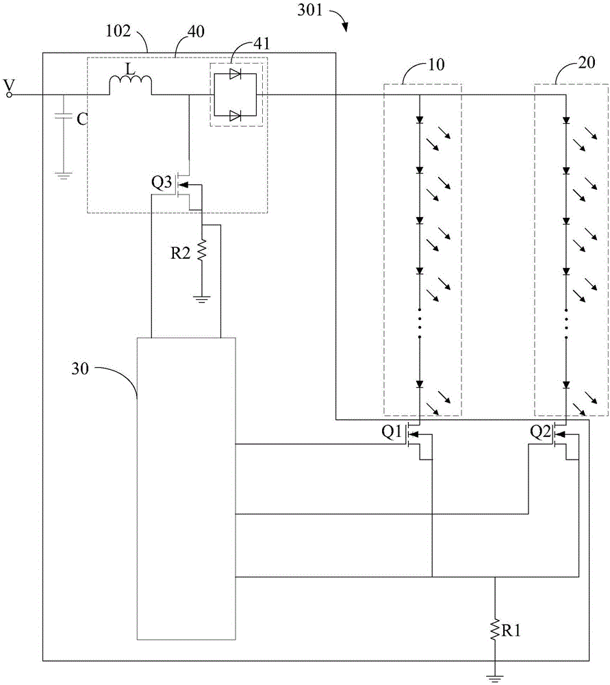 Backlight module circuit and liquid crystal display