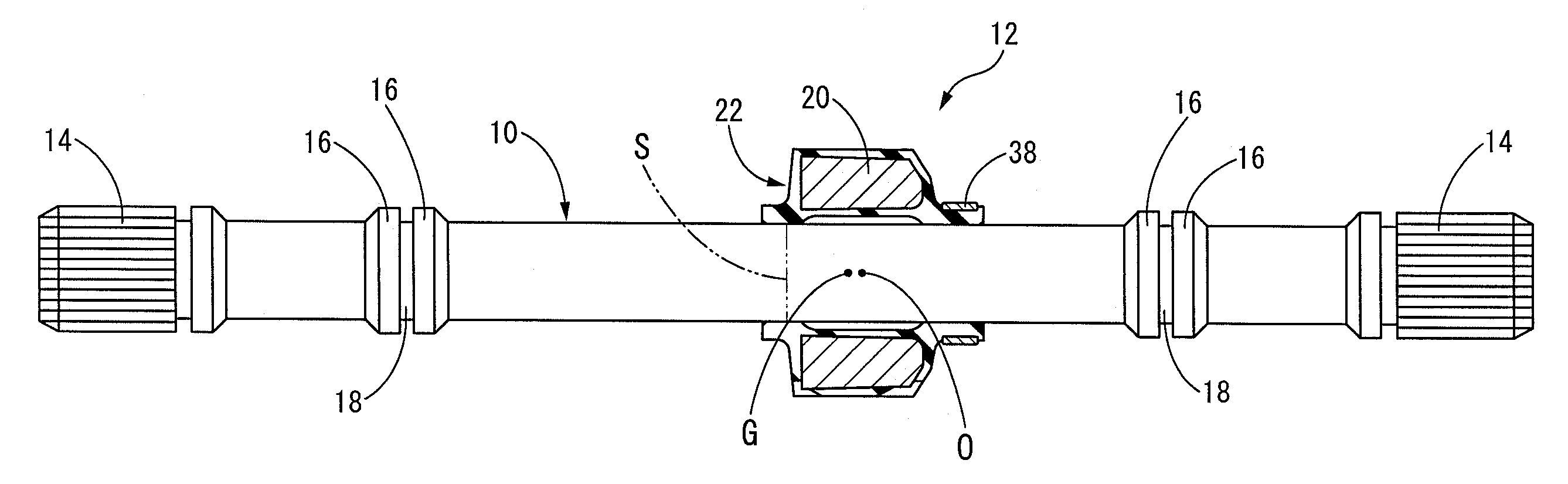 Structure for mounting dynamic damper on rotary shaft and rotary shaft equipped with dynamic damper