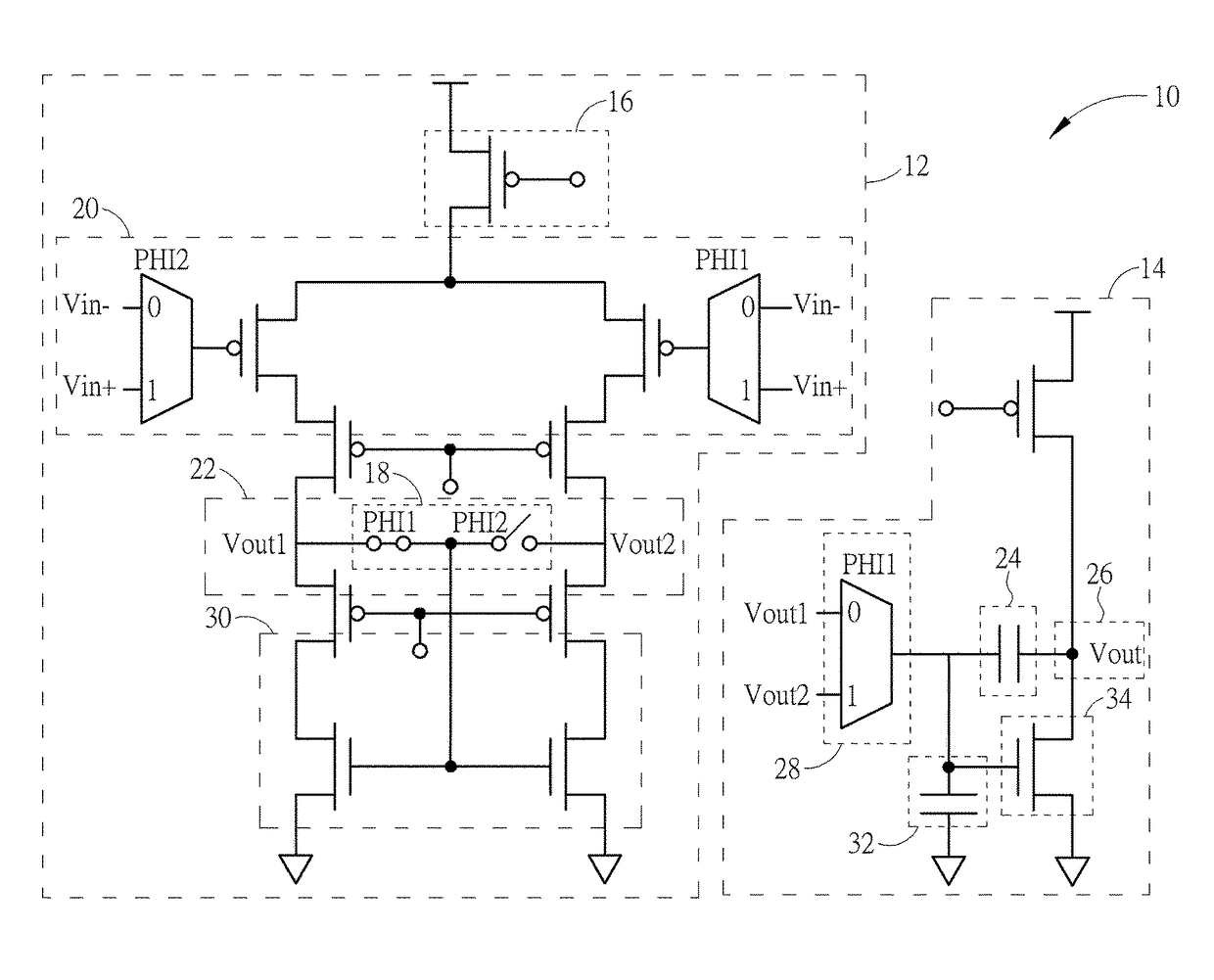 Signal amplifying circuit with noise suppression function